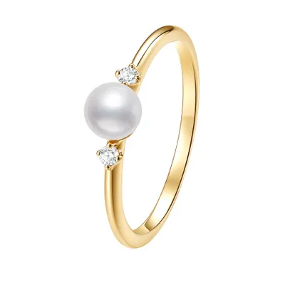 New Beginnings Pearl Ring 14K Gold - Gold / Diameter 15.7 mm | 49 | US - 5